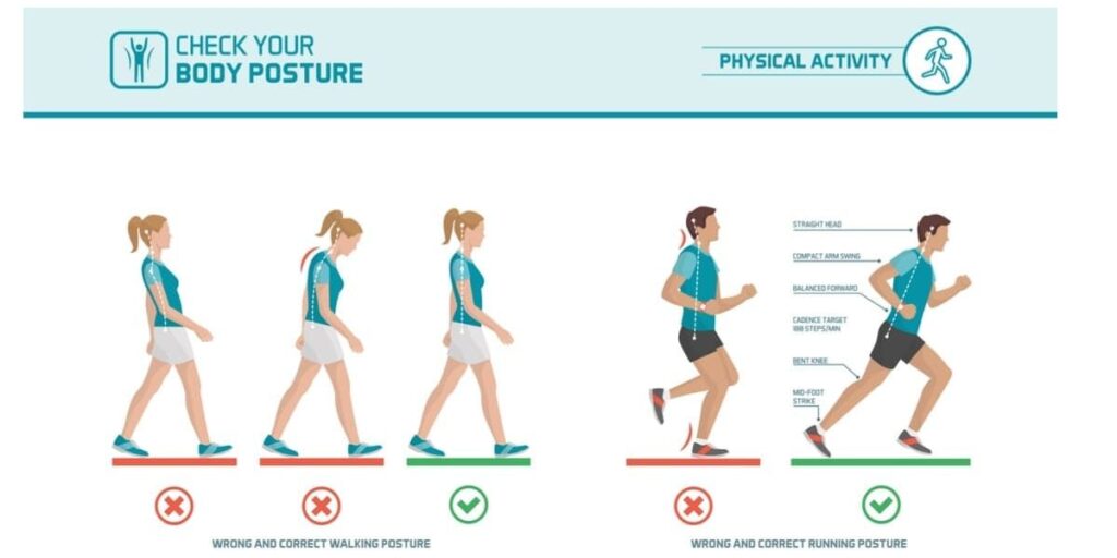 women walking and man running