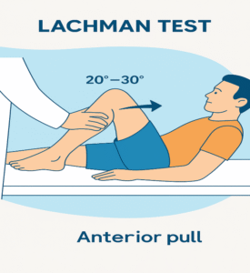 ACL Tears: Who Heals Without Surgery and Who Needs Reconstruction? A Complete Evidence-Based Guide for Patients & Physiotherapists 1 Lachman Test demonstration for diagnosing ACL instability