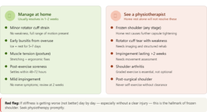 Types of shoulder pain cards. Now the home care vs physiotherapy decision guide