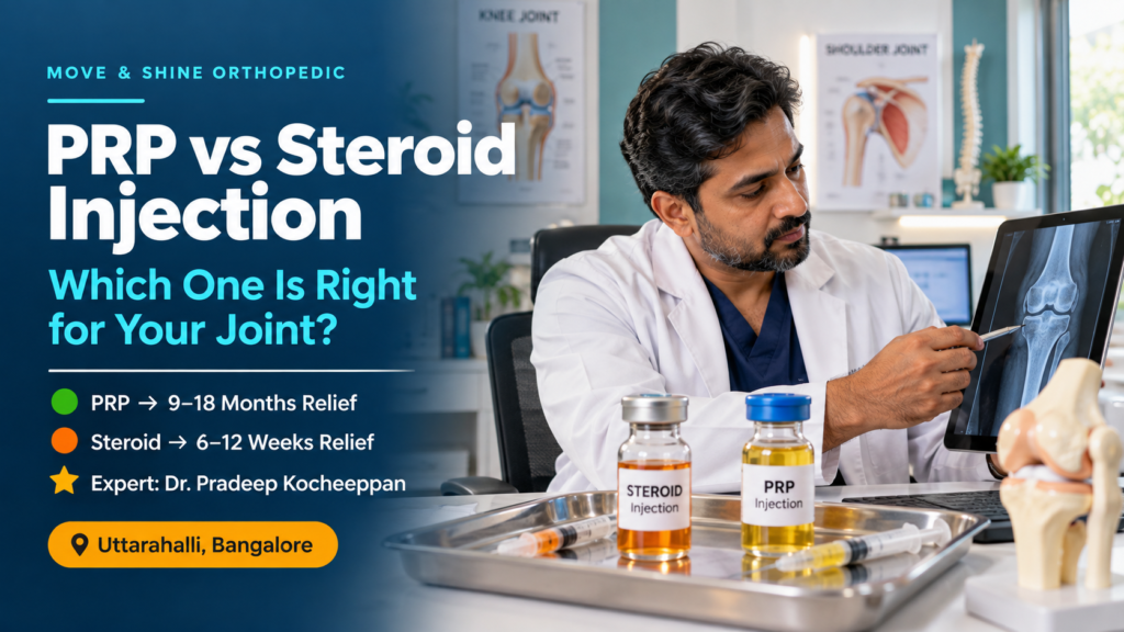 PRP vs Steroid Injection for Knee and Shoulder Pain: Which One Is Right for You?