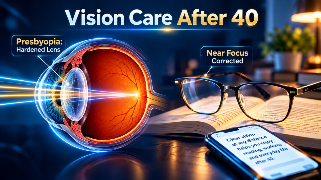 Presbyopia: Why Reading Glasses Become Necessary After 40 | Move & Shine